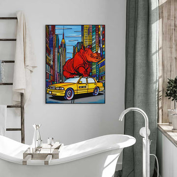 Red Rhino (Original Painting)