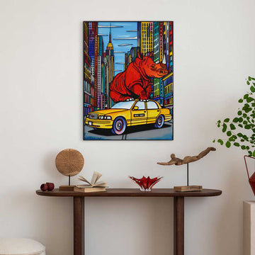 Red Rhino (Original Painting)