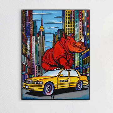 Red Rhino (Original Painting)