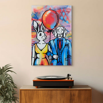 Red Balloon Goes Up (Original Painting)