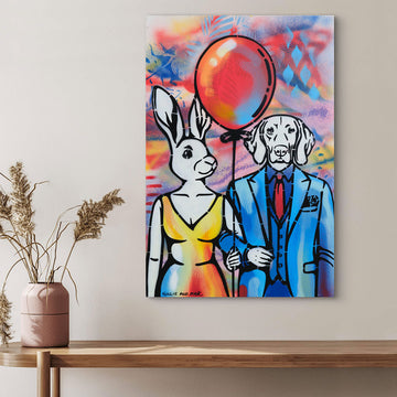 Red Balloon Goes Up (Original Painting)