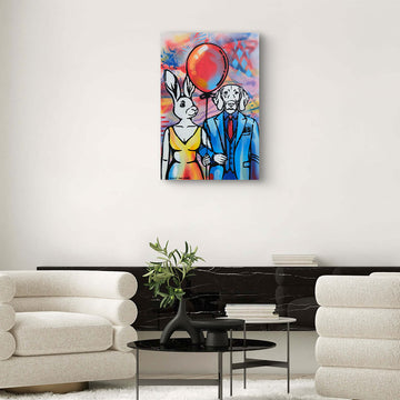 Red Balloon Goes Up (Original Painting)