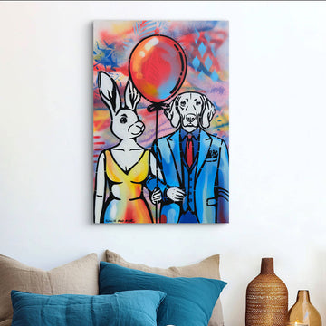 Red Balloon Goes Up (Original Painting)