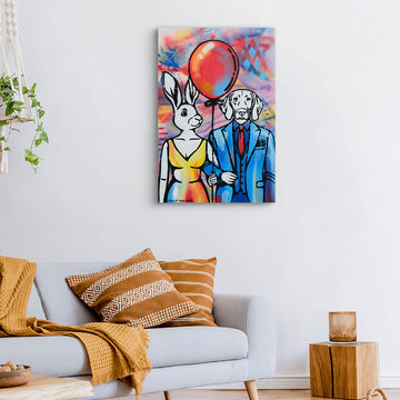 Red Balloon Goes Up (Original Painting)