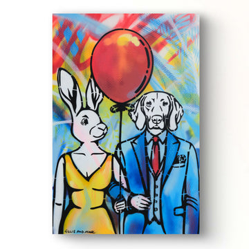 Red Balloon Lovers (Original Painting)