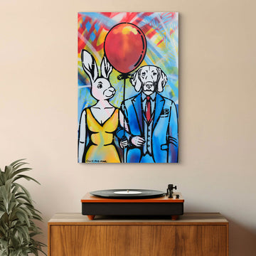 Red Balloon Lovers (Original Painting)