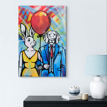 Red Balloon Lovers (Original Painting)