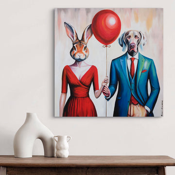 Red Balloon, Lovers Forever (Original Painting)