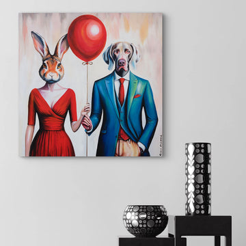 Red Balloon, Lovers Forever (Original Painting)