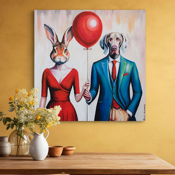 Red Balloon, Lovers Forever (Original Painting)