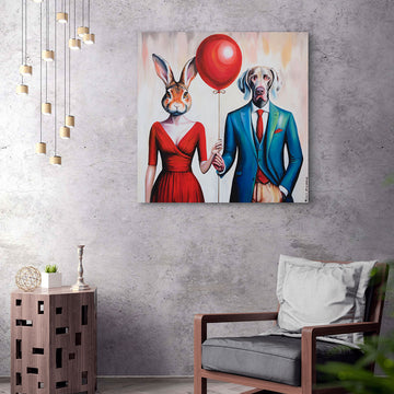 Red Balloon, Lovers Forever (Original Painting)