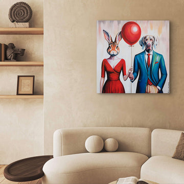Red Balloon, Lovers Forever (Original Painting)