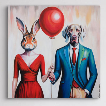 Red Balloon, Lovers Forever (Original Painting)