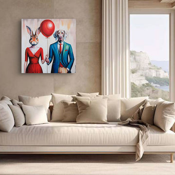 Red Balloon, Lovers Forever (Original Painting)