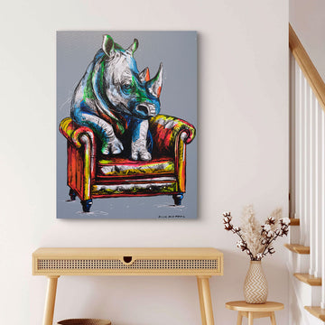 Relaxing Rhino (Original Painting)