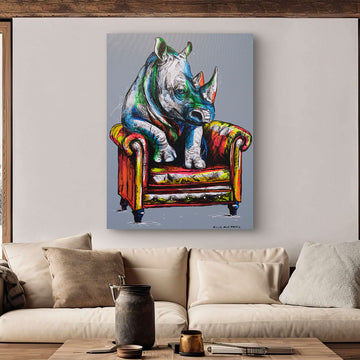 Relaxing Rhino (Original Painting)