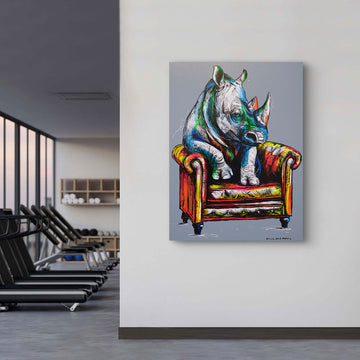 Relaxing Rhino (Original Painting)