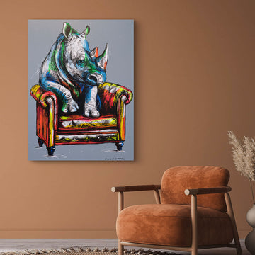 Relaxing Rhino (Original Painting)
