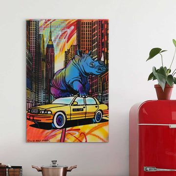 Rhino Freedom in New York (Original Painting)