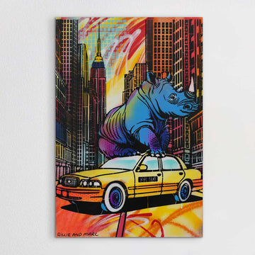 Rhino Freedom in New York (Original Painting)