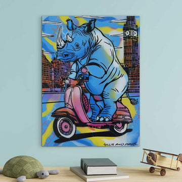Rhino Going Places (Original Painting)