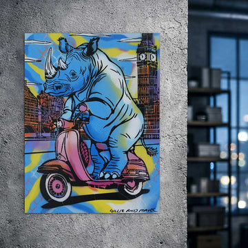 Rhino Going Places (Original Painting)