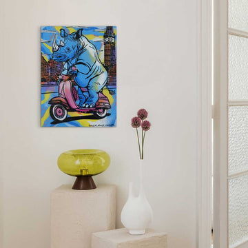 Rhino Going Places (Original Painting)