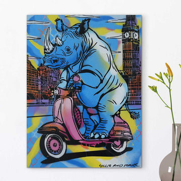 Rhino Going Places (Original Painting)