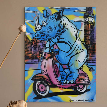 Rhino Going Places (Original Painting)