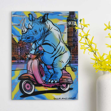Rhino Going Places (Original Painting)
