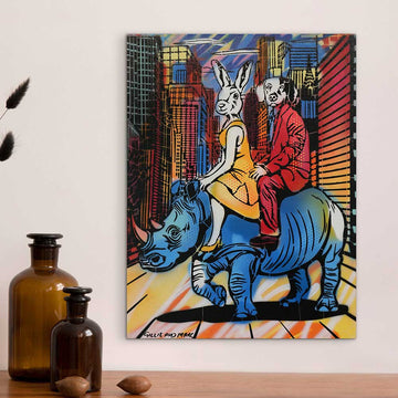 Rhino Lovers (Original Painting)