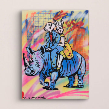 Rhino Riders (Original Painting)