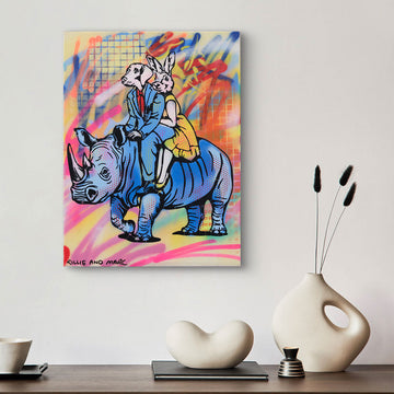 Rhino Riders (Original Painting)
