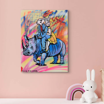 Rhino Riders (Original Painting)