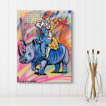 Rhino Riders (Original Painting)