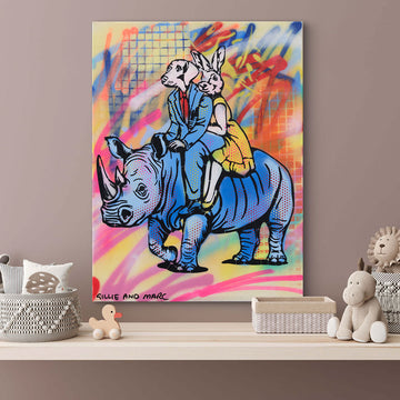 Rhino Riders (Original Painting)
