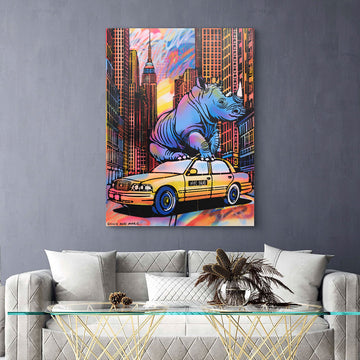 Rhino Was There for the Ride (Original Painting)