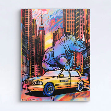 Rhino Was There for the Ride (Original Painting)