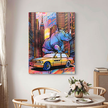 Rhino Was There for the Ride (Original Painting)