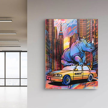 Rhino Was There for the Ride (Original Painting)