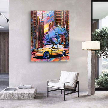 Rhino Was There for the Ride (Original Painting)