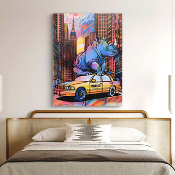 Rhino Was There for the Ride (Original Painting)