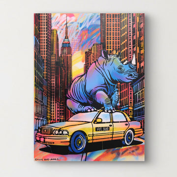 Rhino Was There for the Ride (Original Painting)