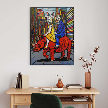 Rhino in the City (Original Painting)