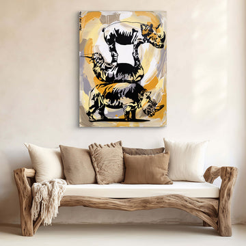 Rhinos Forever and Ever (Original Painting)