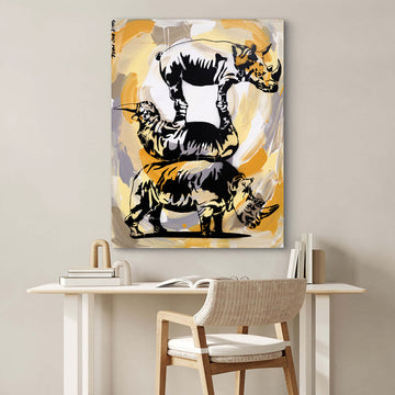 Rhinos Forever and Ever (Original Painting)