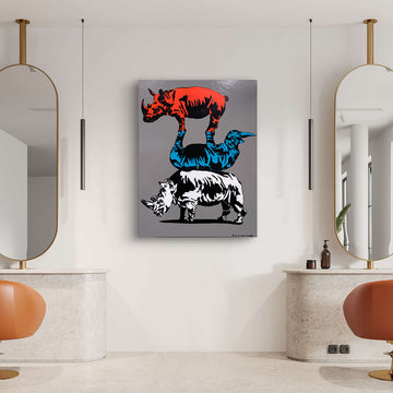 Rhinos Rule The World (Original Painting)