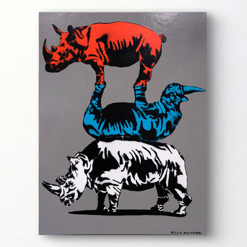Rhinos Rule The World (Original Painting)