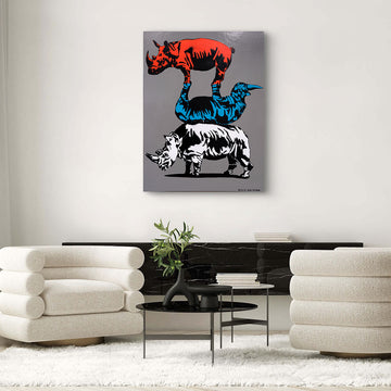 Rhinos Rule The World (Original Painting)