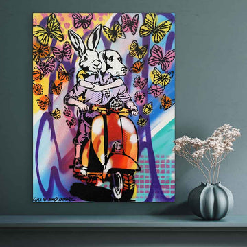 Riding Through Life Side by Side (Original Painting)